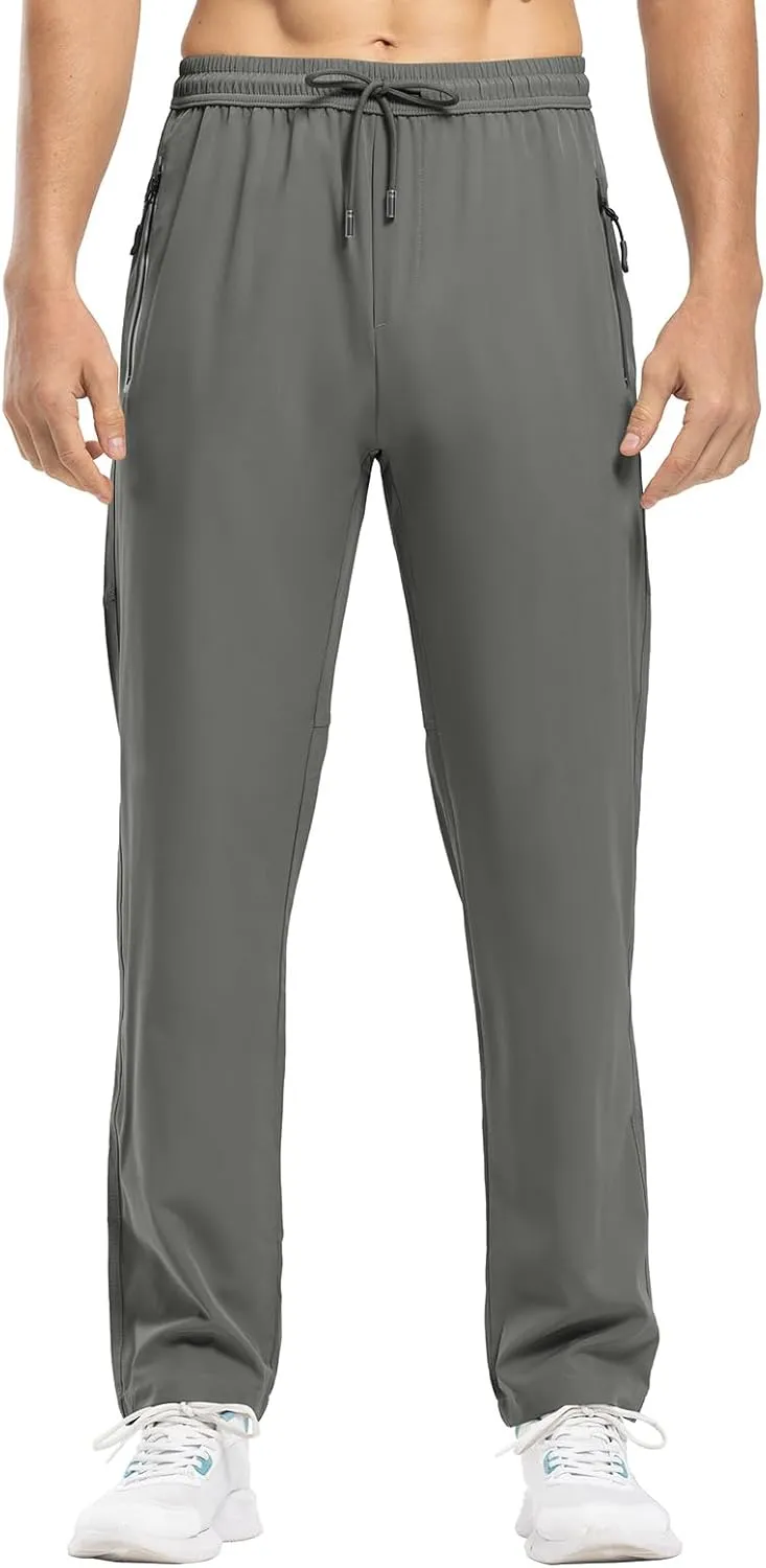 Rdruko Men's Casual Pants Lightweight Quick Dry Hiking Running Workout Outdoor Sports Sweat Pants