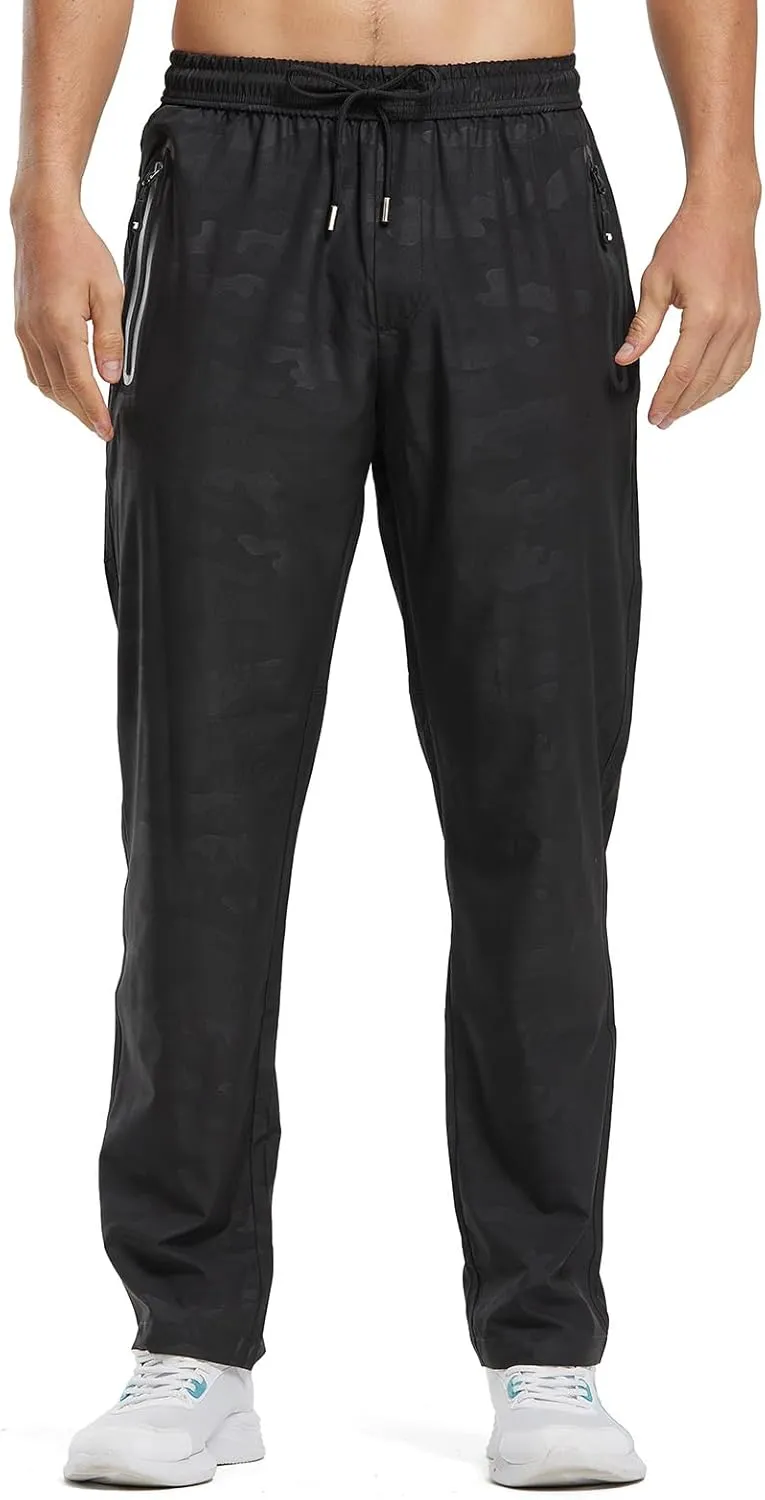Rdruko Men's Casual Pants Lightweight Quick Dry Hiking Running Workout Outdoor Sports Sweat Pants