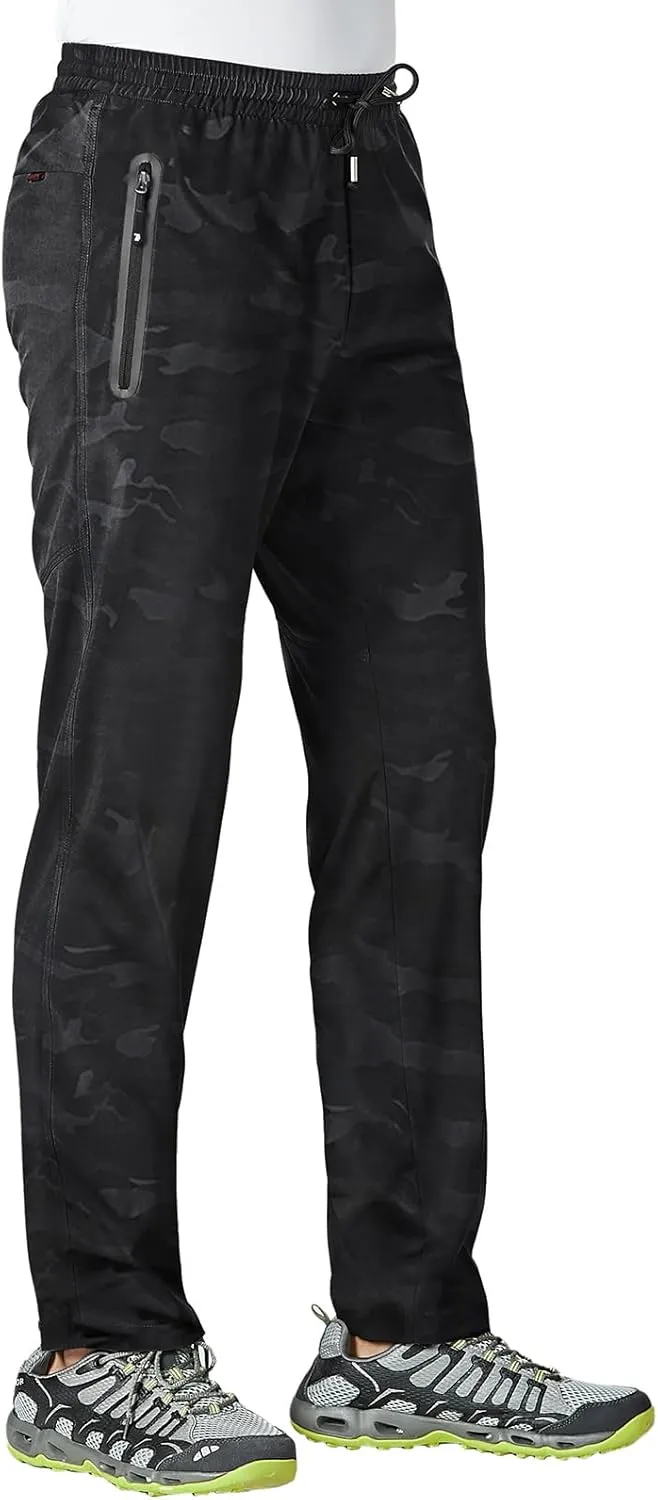 Rdruko Men's Casual Pants Lightweight Quick Dry Hiking Running Workout Outdoor Sports Sweat Pants