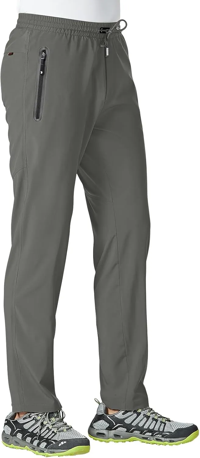 Rdruko Men's Casual Pants Lightweight Quick Dry Hiking Running Workout Outdoor Sports Sweat Pants