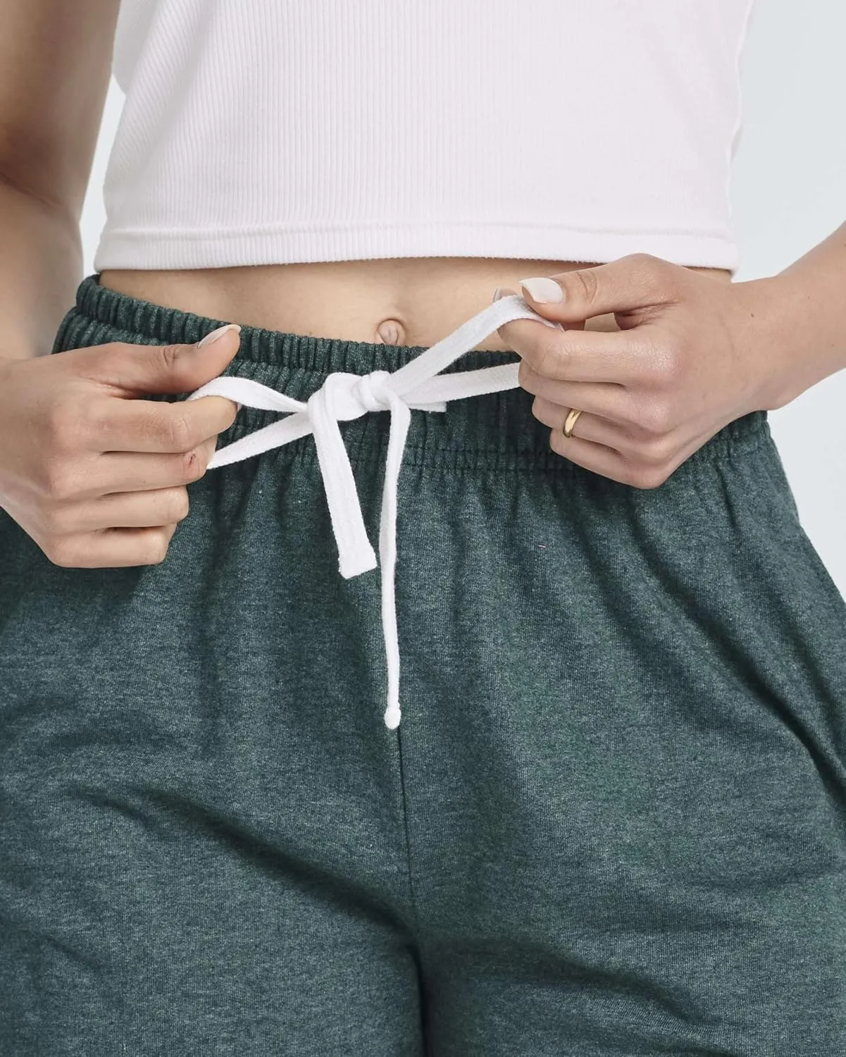 Real Essentials 3 Pack: Women’s Cotton French Terry Shorts Pockets - Casual Athletic Lounge (Available in Plus)