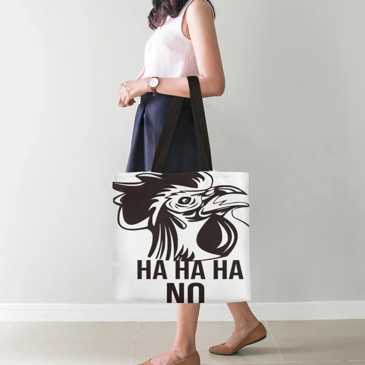 Red Background Rabbit Easter Egg Canvas Tote Bag for Women Men Stylish Tote Handbag Shoulder Bag Reusable Grocery Bag