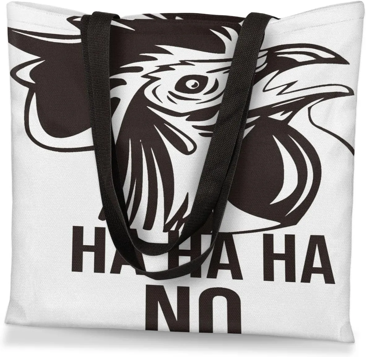 Red Background Rabbit Easter Egg Canvas Tote Bag for Women Men Stylish Tote Handbag Shoulder Bag Reusable Grocery Bag