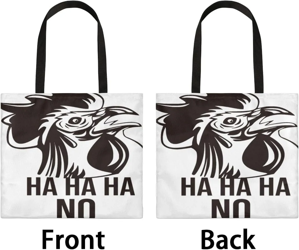 Red Background Rabbit Easter Egg Canvas Tote Bag for Women Men Stylish Tote Handbag Shoulder Bag Reusable Grocery Bag