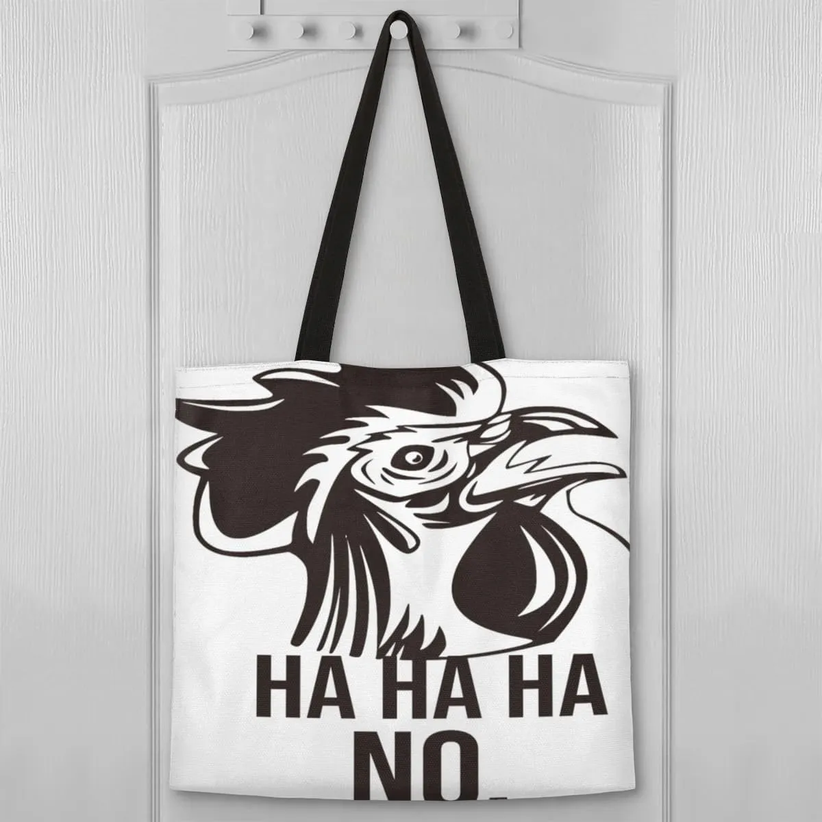 Red Background Rabbit Easter Egg Canvas Tote Bag for Women Men Stylish Tote Handbag Shoulder Bag Reusable Grocery Bag