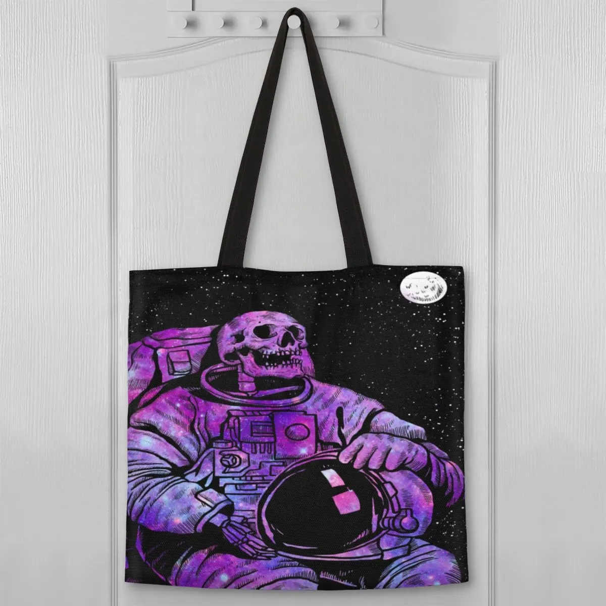 Red Background Rabbit Easter Egg Canvas Tote Bag for Women Men Stylish Tote Handbag Shoulder Bag Reusable Grocery Bag