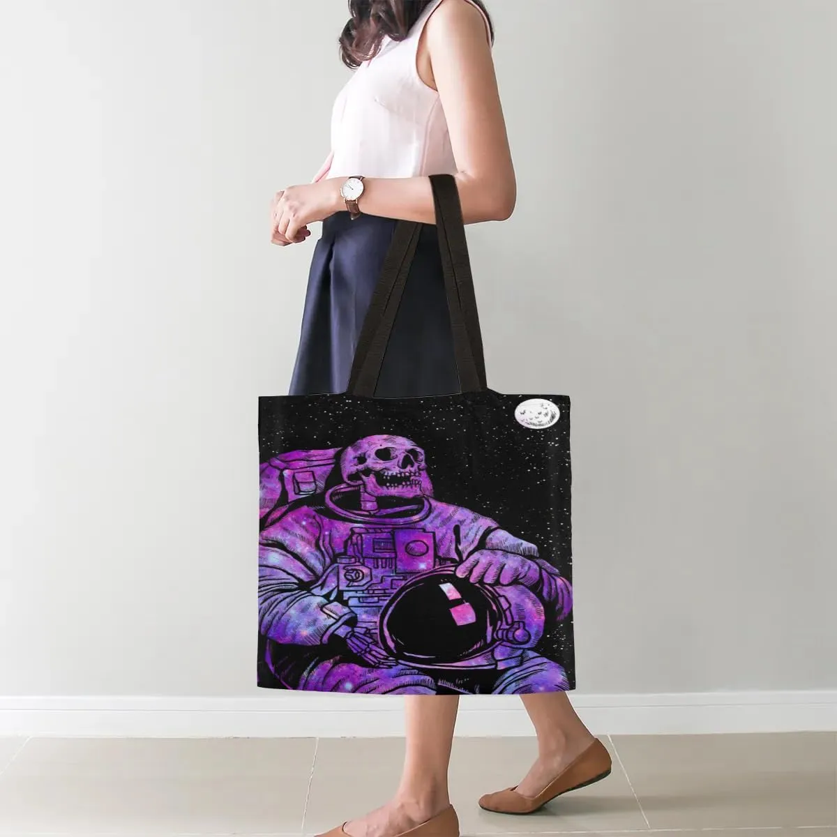 Red Background Rabbit Easter Egg Canvas Tote Bag for Women Men Stylish Tote Handbag Shoulder Bag Reusable Grocery Bag