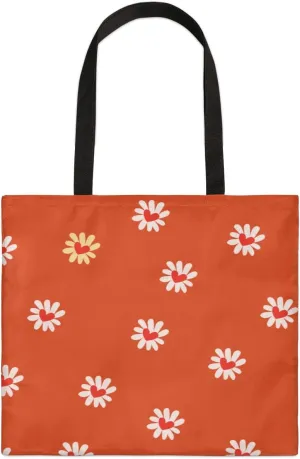 Red Background Rabbit Easter Egg Canvas Tote Bag for Women Men Stylish Tote Handbag Shoulder Bag Reusable Grocery Bag