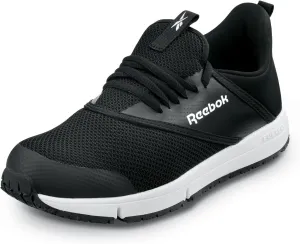 Reebok Work DayStart Work, Women's, Black/White, Soft Toe, EH, MaxTrax Slip Resistant, Low Athletic, Work Shoe (7.0 M)