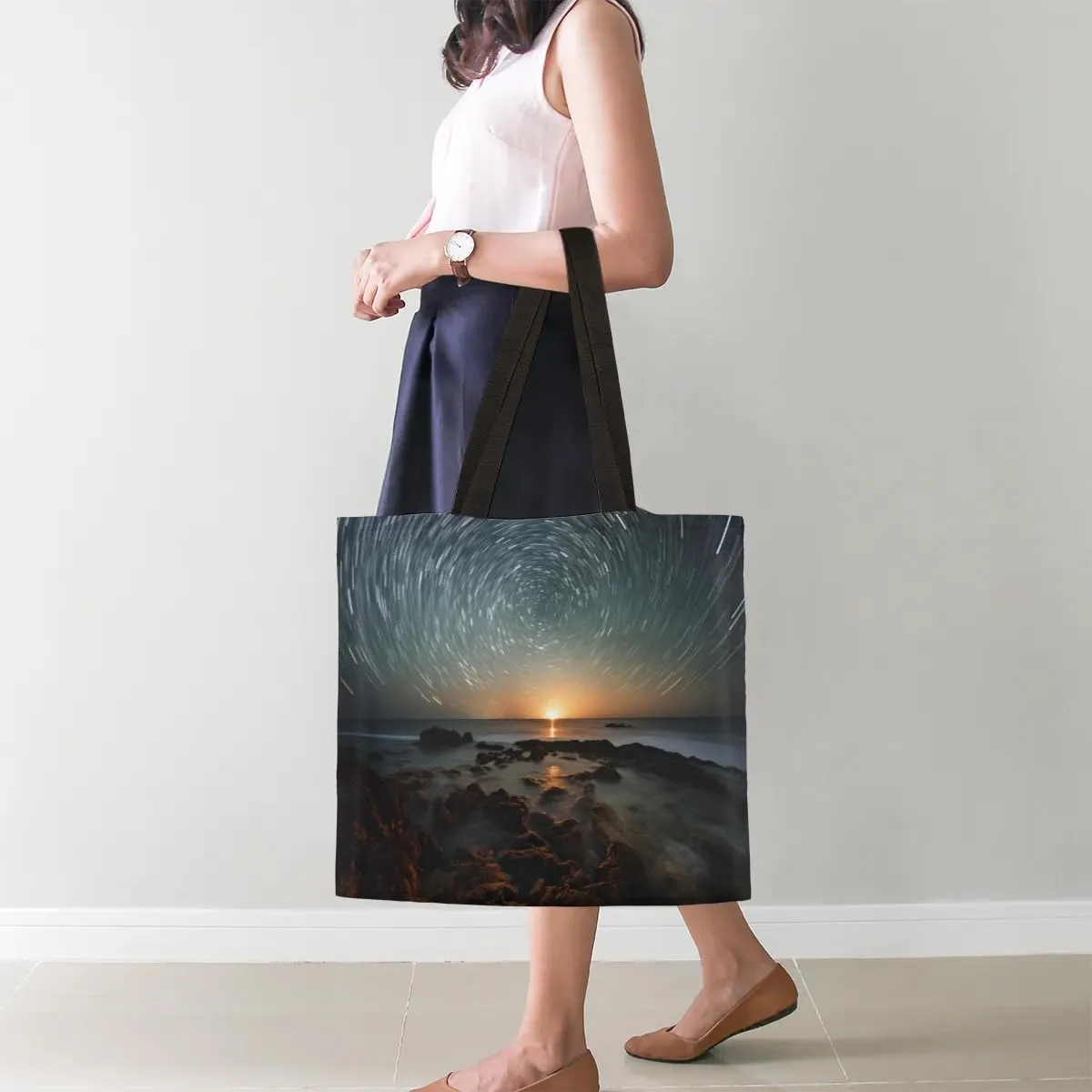 Religious Building Canvas Tote Bag for Women Men Stylish Tote Handbag Shoulder Bag Reusable Grocery Bag
