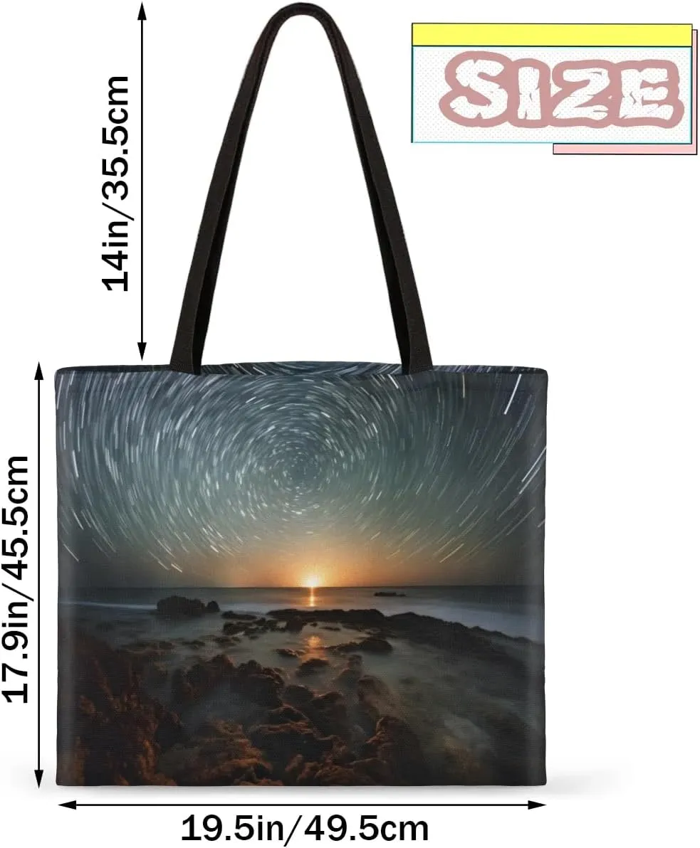 Religious Building Canvas Tote Bag for Women Men Stylish Tote Handbag Shoulder Bag Reusable Grocery Bag