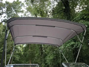 Replacement Bimini Top Canvas with Boot, Grey, 9' Long x 8.5' Wide, 16oz, 4 Bow, fits 97-103" Wide