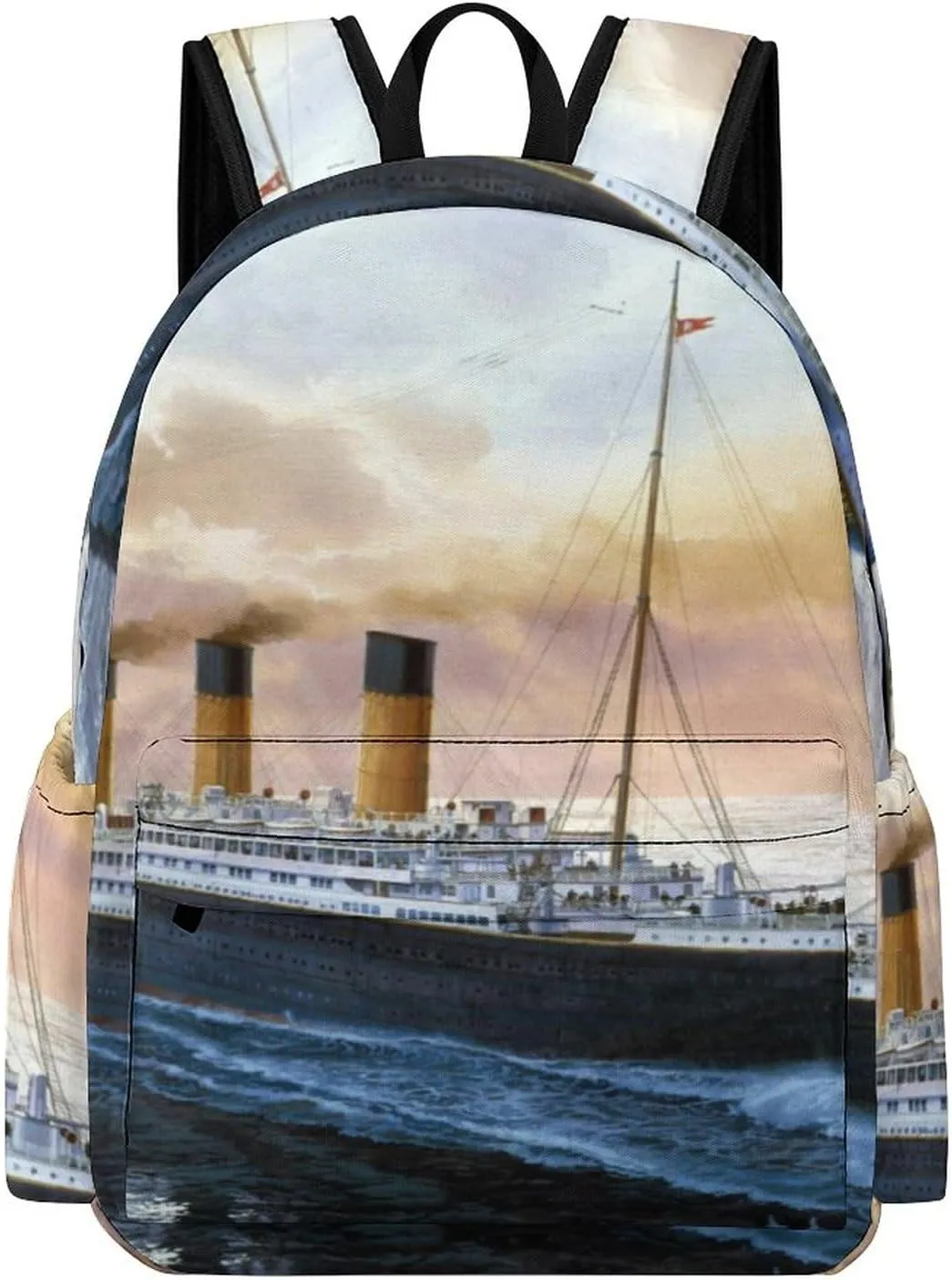 Retro Titanic Famous Old Historic Travel Backpack Lightweight 16.5 Inch Computer Laptop Bag Casual Daypack for Men Women