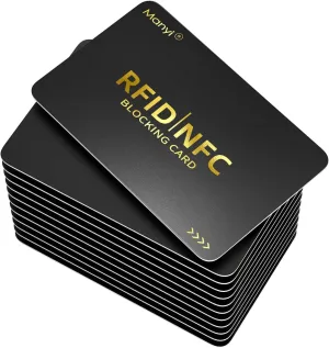 RFID Blocking Card for Wallets, Contactless NFC Credit Card ID Protection Safe Bank Cards Passport Entire Wallet Purse Shield Protector Blocker Guard Pack of 12