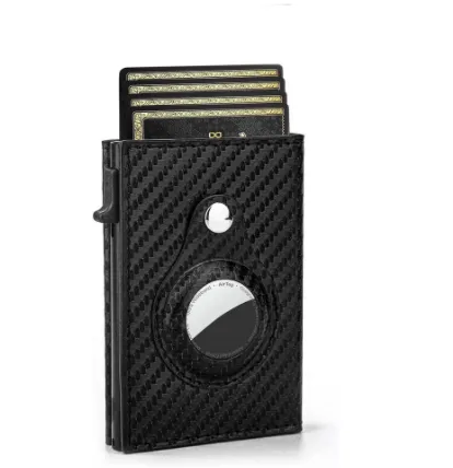 Rfid Card Holder Men Small Leather Slim  Wallets For Air Tag