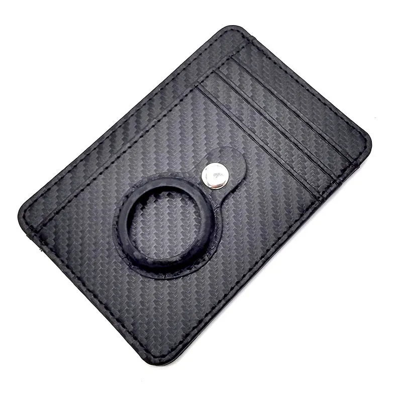 Rfid Card Holder Men Small Leather Slim  Wallets For Air Tag