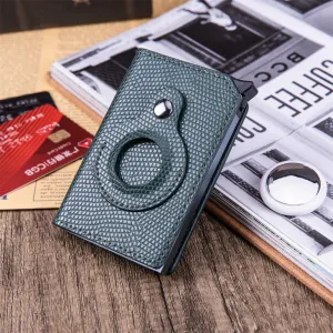 Rfid Card Holder Men Small Leather Slim  Wallets For Air Tag