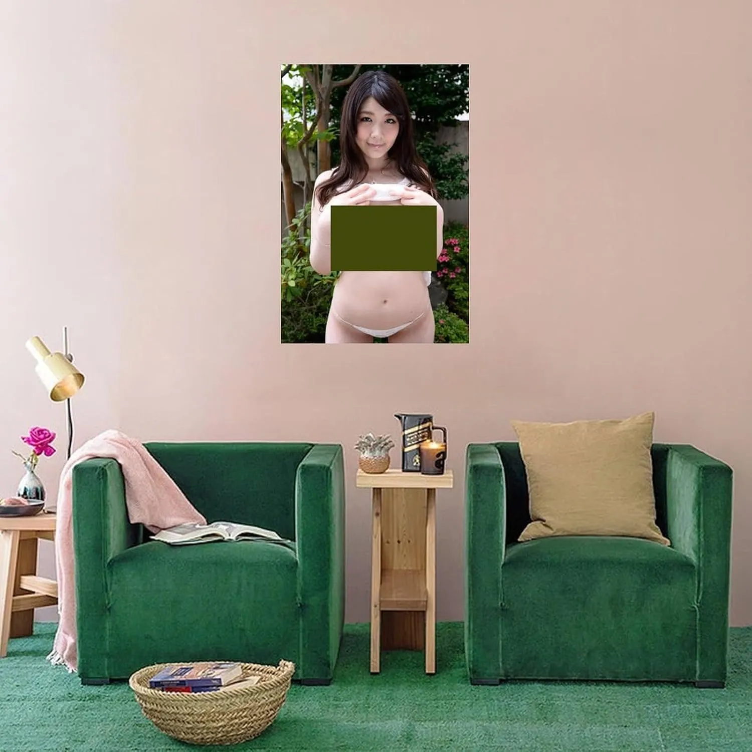 Rie Tachikawa Art Sexy Portrait Poster4Wall Poster Art Canvas Print Living Room Office Bedroom Aesthetic Poster24x36inch(60x90cm) Unframe-style