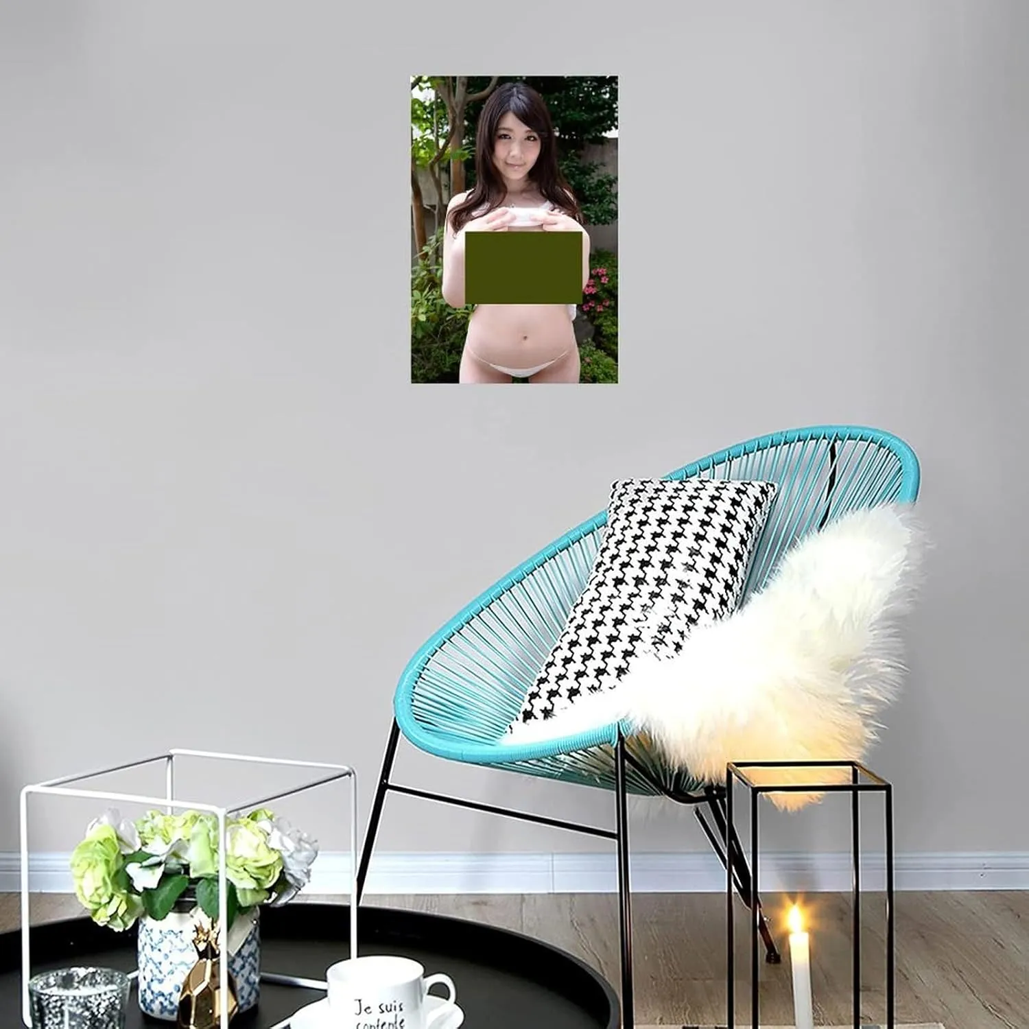 Rie Tachikawa Art Sexy Portrait Poster4Wall Poster Art Canvas Print Living Room Office Bedroom Aesthetic Poster24x36inch(60x90cm) Unframe-style