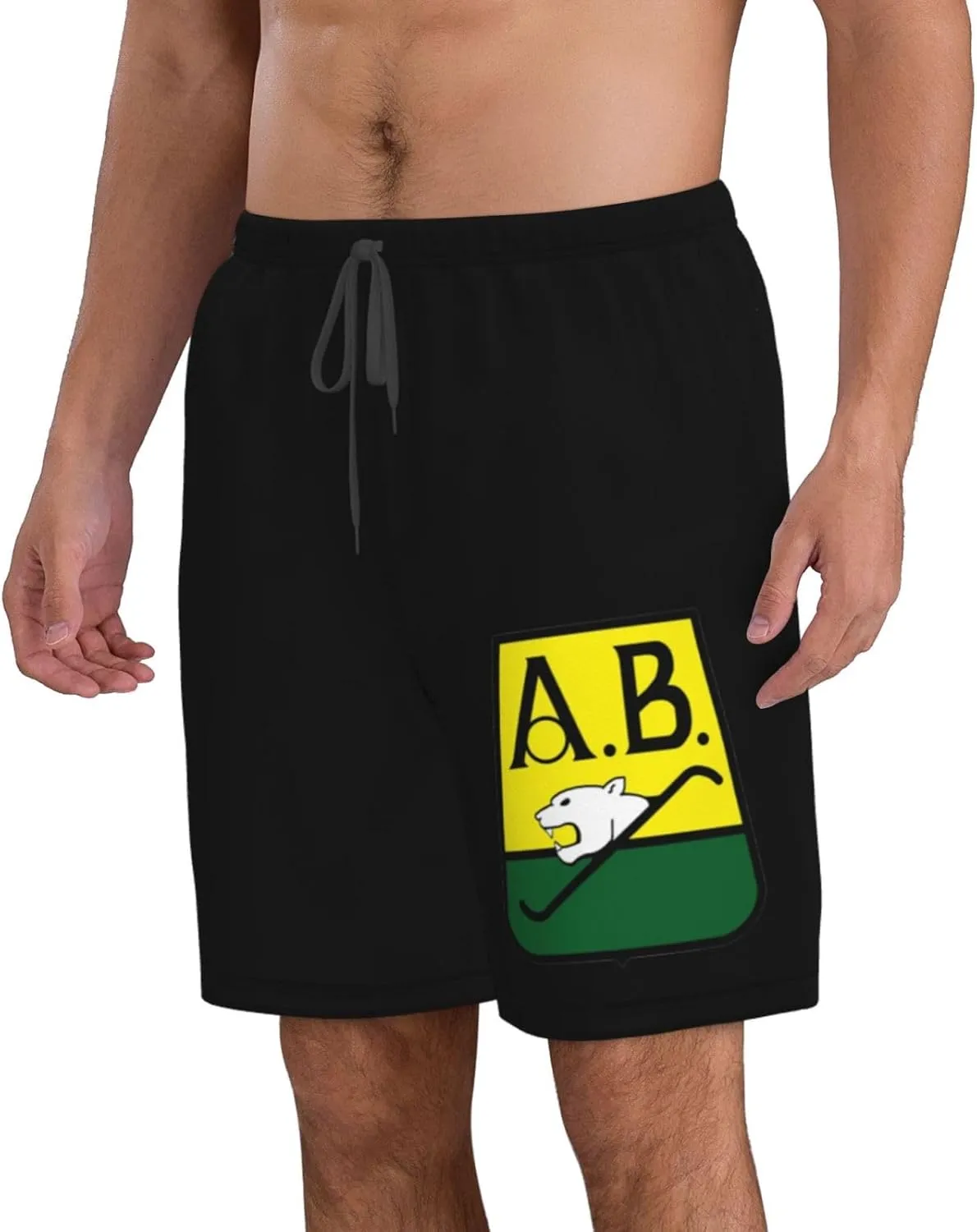 Rionegro Águilas Men's Beach Pants Board Shorts Quick Dry Swim Trunks with Pockets