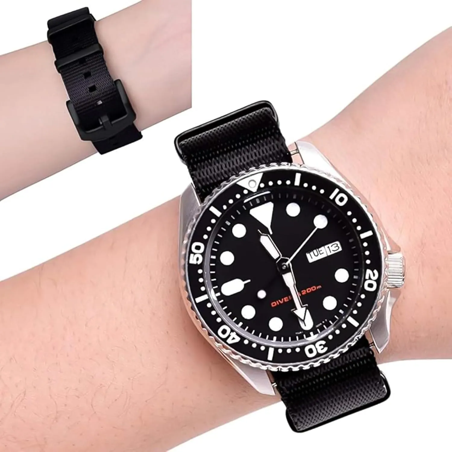 Ritche Military Ballistic Nylon Watch Strap with Heavy Buckle 18mm 20mm 22mm Premium Nylon Watch Bands for Men Women