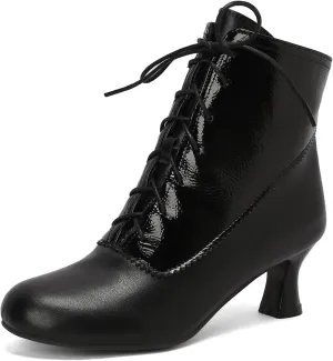Roimaash Vintage Women's Ankle-High Booties Victorian Boots