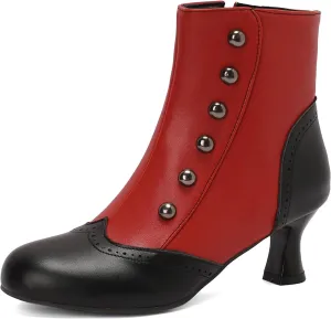 Roimaash Vintage Women's Ankle-High Booties Victorian Boots
