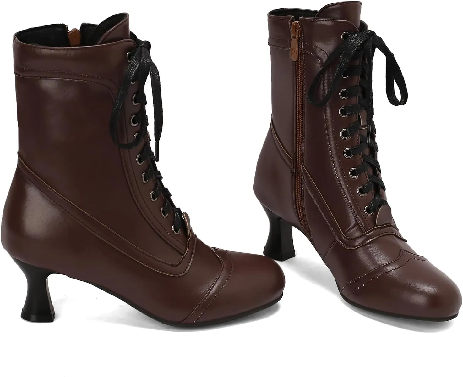 Roimaash Vintage Women's Ankle-High Booties Victorian Boots