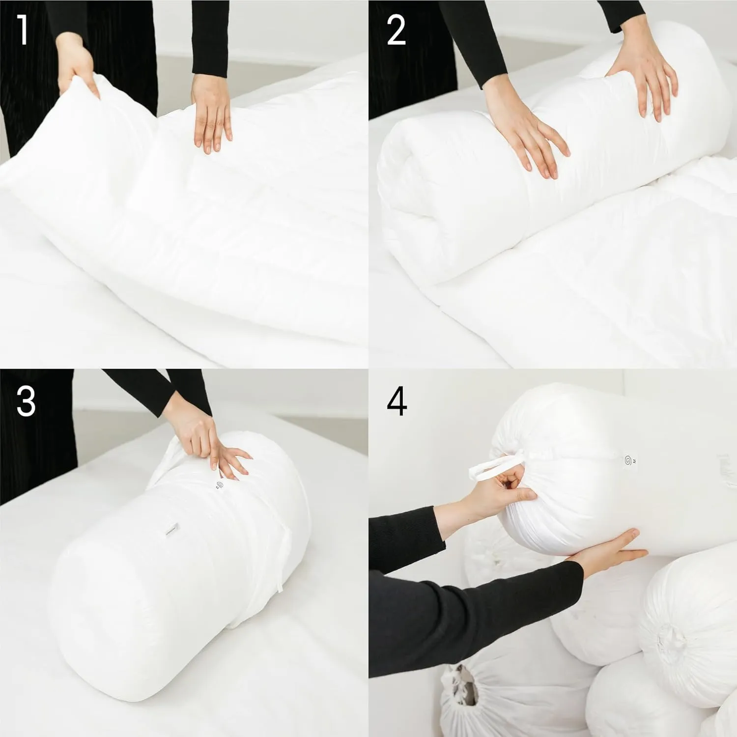 Roll&Stack Storage Bag Organizer for Comforters, Blankets, Bedding, Bulky Clothes, Puffer Jackets, Dust Proof, Breathable, Machine-Washable, Sturdy, High-density Premium Fabric, Easy to Organize,