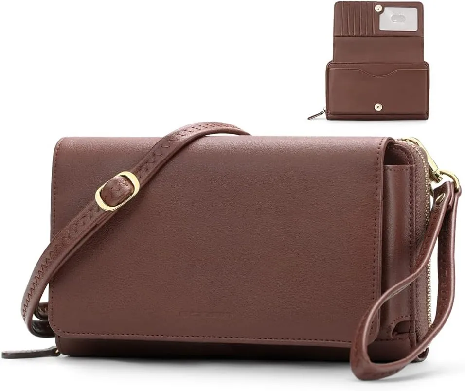 RONSIN Crossbody Bag for Women Wristlet Wallets with RFID Card Small Clutch Purses for Party Prom
