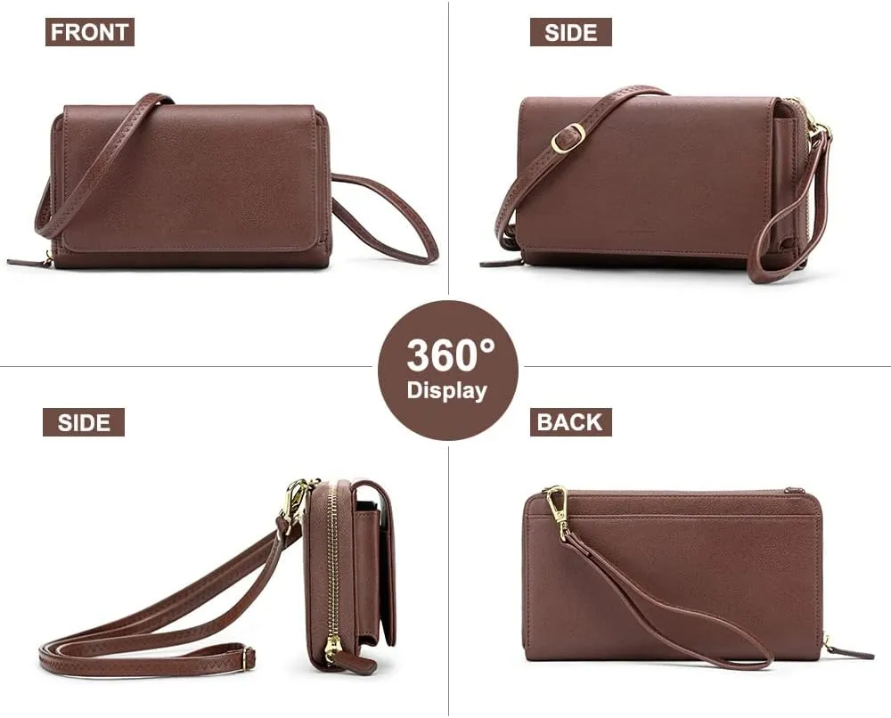 RONSIN Crossbody Bag for Women Wristlet Wallets with RFID Card Small Clutch Purses for Party Prom