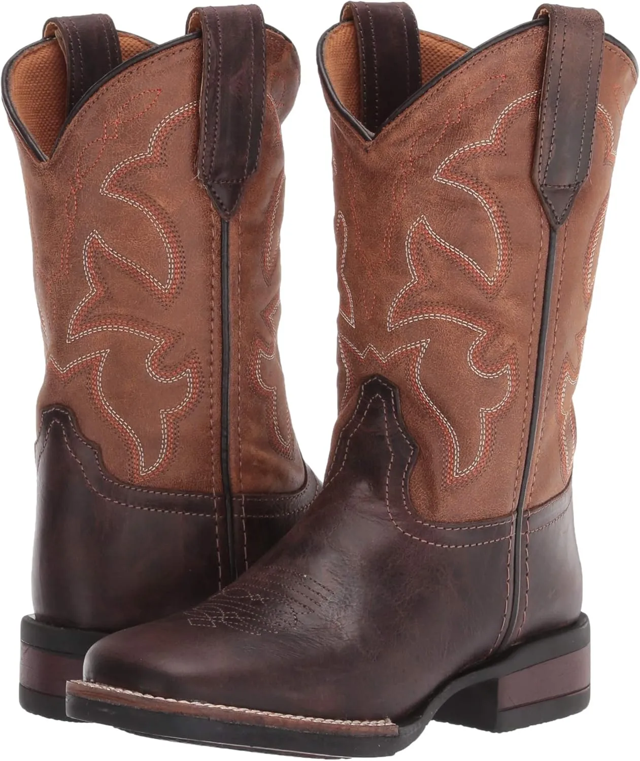 ROPER Unisex-Child Monterey Square Toe Cowboy Boots (Little Kid) Western