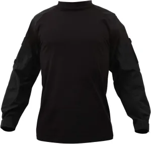 Rothco Fire Retardant Combat Shirt (US, Alpha, Medium, Regular, Regular, Black)
