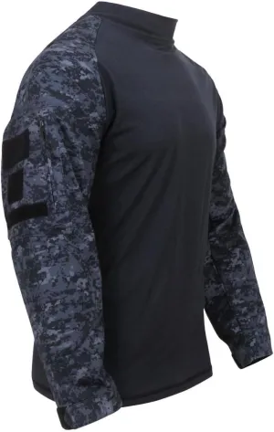 Rothco Fire Retardant Combat Shirt (US, Alpha, X-Large, Regular, Regular, Midnight Digital Camo)