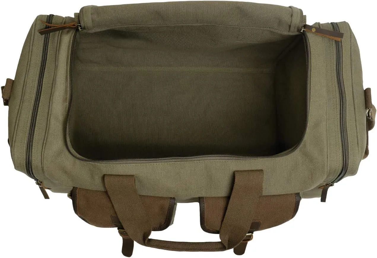 Rothco Long Journey Canvas Travel Bag - 55L Heavy Duty Canvas Bag - Olive Drab