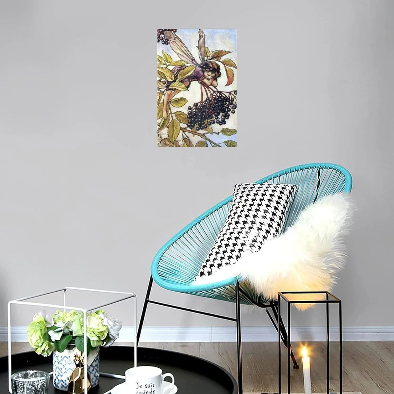 RUICAI Canvas Artwork Home Decor The Elderberry Fairy Illustration By Cicely Mary Barker （1） Canvas Poster Bedroom Decor Office Room Decor Gift Unframe-style 08x12inch(20x30cm)
