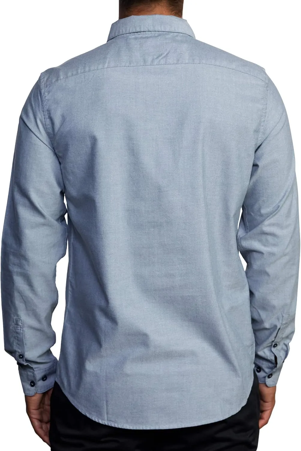 RVCA Men's Long Sleeve Button Down Slim Fit Oxford Woven Shirt