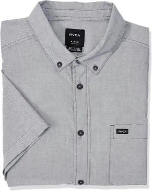 RVCA Men's Short Sleeve Button Down Oxford Shirt