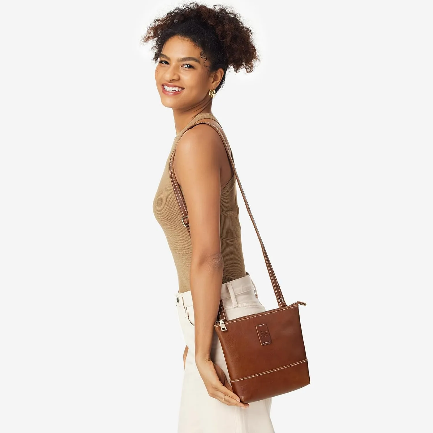 S-ZONE Leather Crossbody Bags for Women Small Over the Shoulder Purses and Handbags Trendy