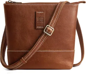 S-ZONE Leather Crossbody Bags for Women Small Over the Shoulder Purses and Handbags Trendy