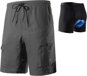 Santic Men's 3D Padded Mountain Bike Shorts Lightweight Cycling MTB Shorts