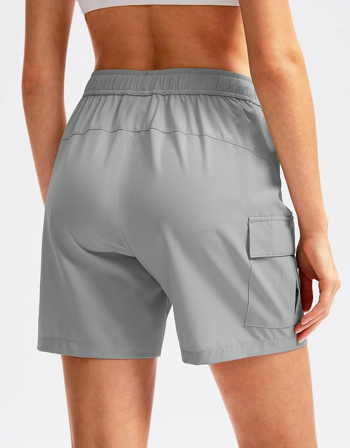 SANTINY Women's 5''/ 7''/9'' Hiking Cargo Shorts Quick Dry Lightweight Summer Shorts for Women Athletic Golf Zipper Pockets