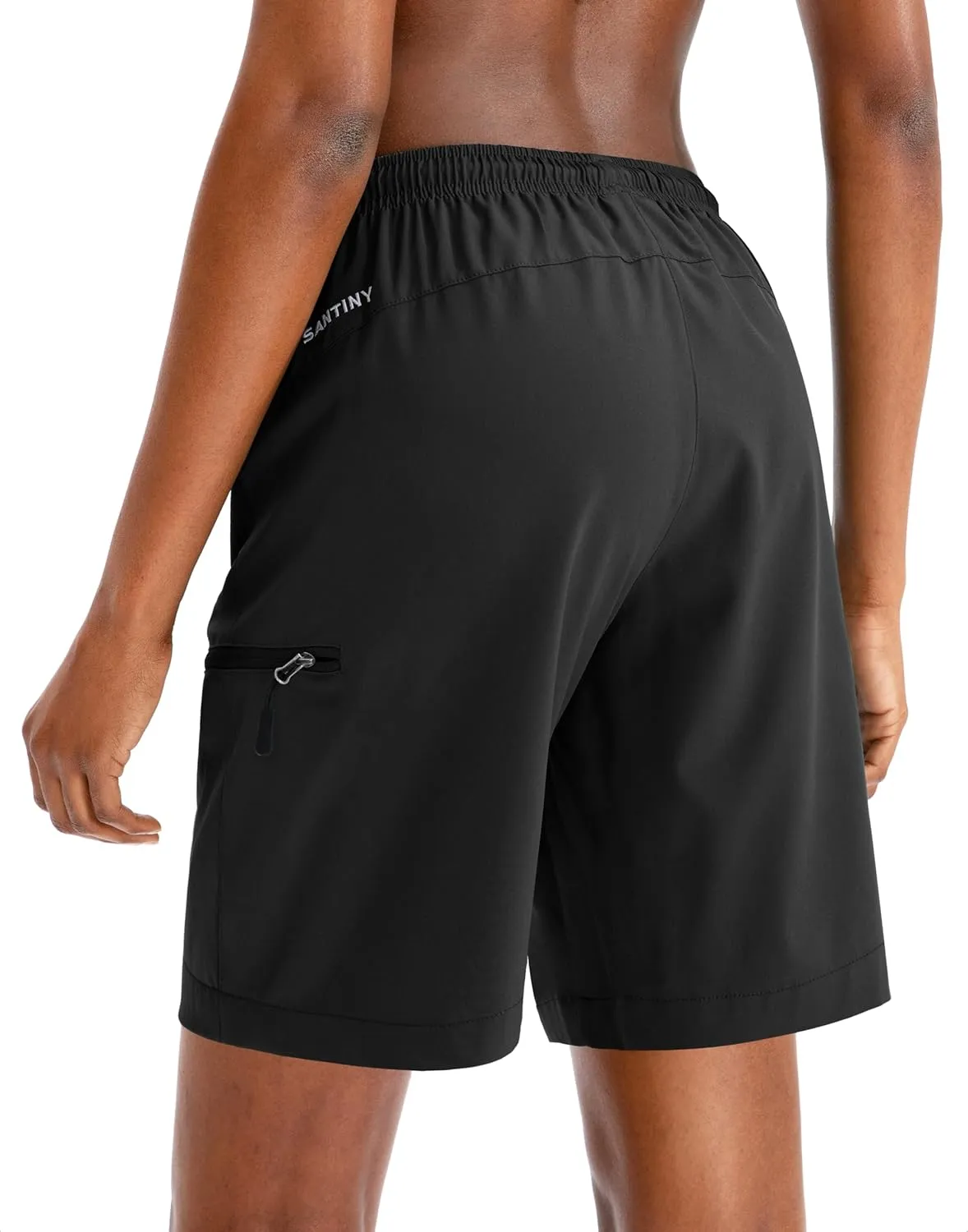 SANTINY Women's 5''/ 7''/9'' Hiking Cargo Shorts Quick Dry Lightweight Summer Shorts for Women Athletic Golf Zipper Pockets