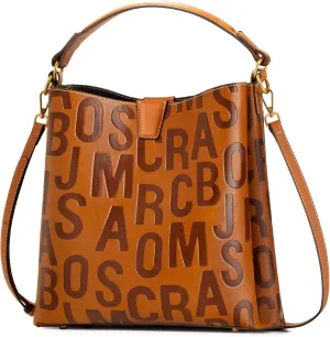 Satchel Handbags for Women Vintage Shoulder Purses PU Leather Top Handle Tote Bag with Adjustable Strap