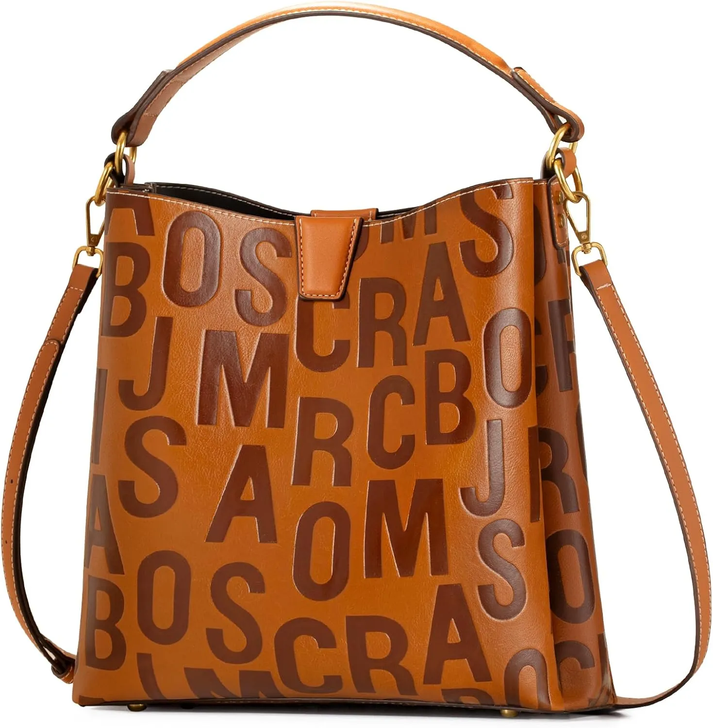 Satchel Handbags for Women Vintage Shoulder Purses PU Leather Top Handle Tote Bag with Adjustable Strap