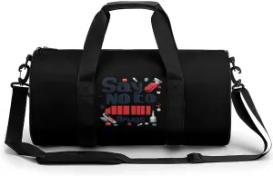 Say No To Drugs Gym Bag Sports Duffle Bags for Men Women Travel Swimming Fitness with Shoe And Wet Compartment