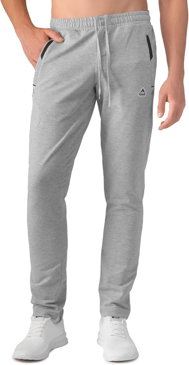 SCR 30/33/36 Inseam Mens Sweatpants with Pockets Tapered Joggers Men Slim Fit Open Bottom Pants Tall, Extra Long
