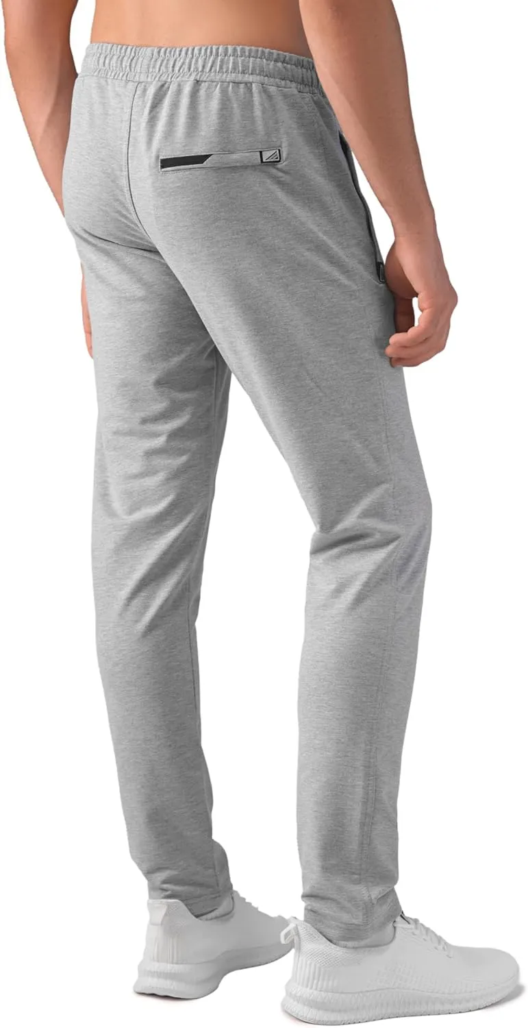 SCR 30/33/36 Inseam Mens Sweatpants with Pockets Tapered Joggers Men Slim Fit Open Bottom Pants Tall, Extra Long