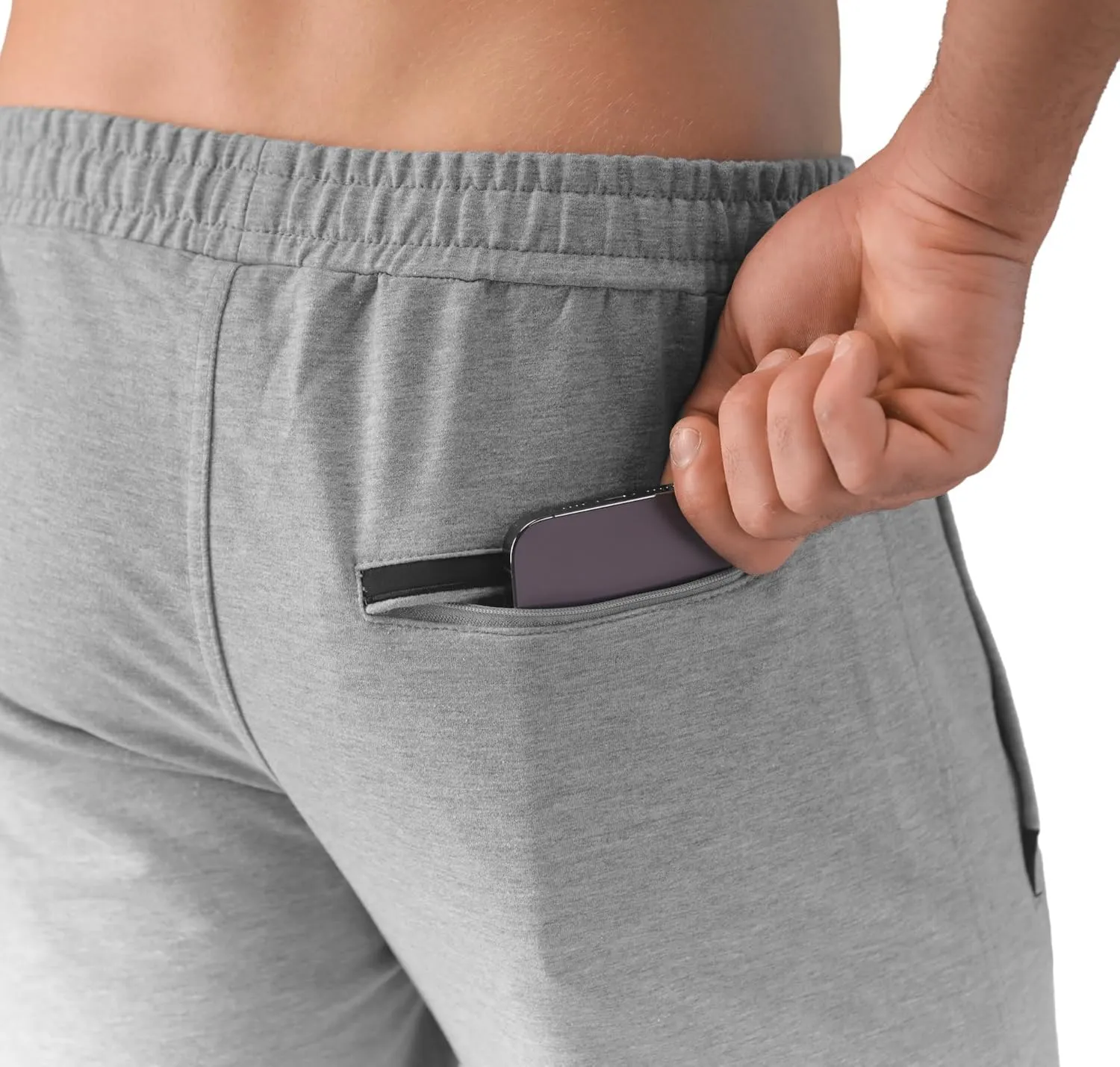 SCR 30/33/36 Inseam Mens Sweatpants with Pockets Tapered Joggers Men Slim Fit Open Bottom Pants Tall, Extra Long