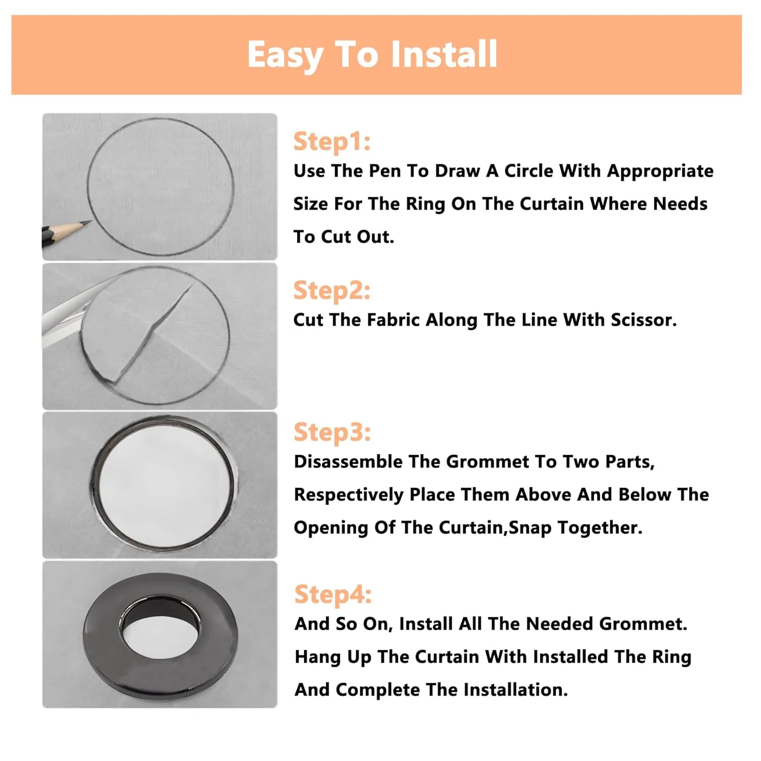 Screw Together Grommets,TTZEZE Zinc Alloy Eyelets Grommets,Metal Screw Together Eyelets,Snap Together Grommet,Round Flat Surface Snap Rings for DIY Handbag Clothes 16PCS, ID:10.6mm/0.41'' Gunmetal